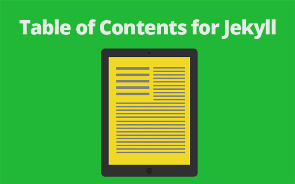 How to add Table of Contents to Jekyll